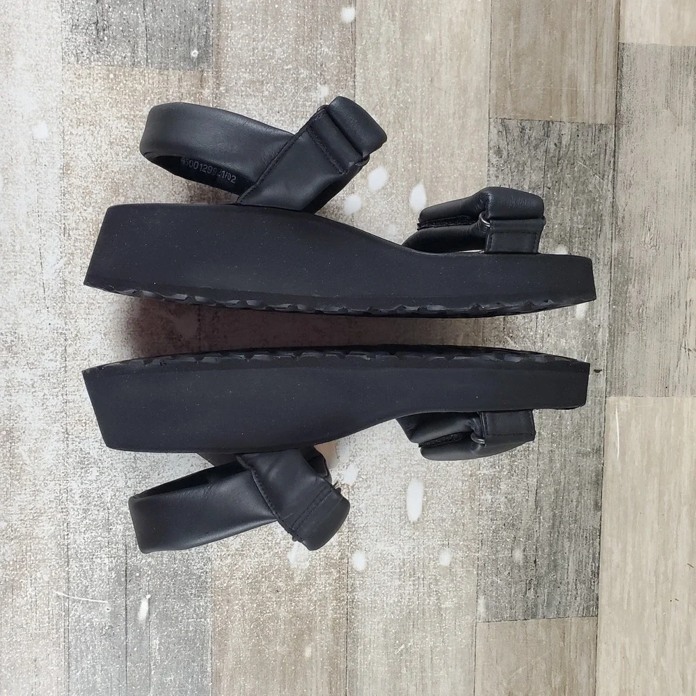 Birkenstock Papillio Theda Womens Sandals Sz 8 Narrow‎ Black Leather Ankle Strap